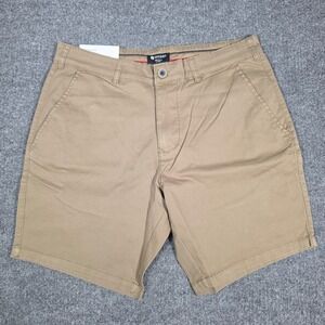 Sperry Mens Vintage Wash Flex Cotton Shorts Olive Green 32 SP645SAM 8 Inseam NWT